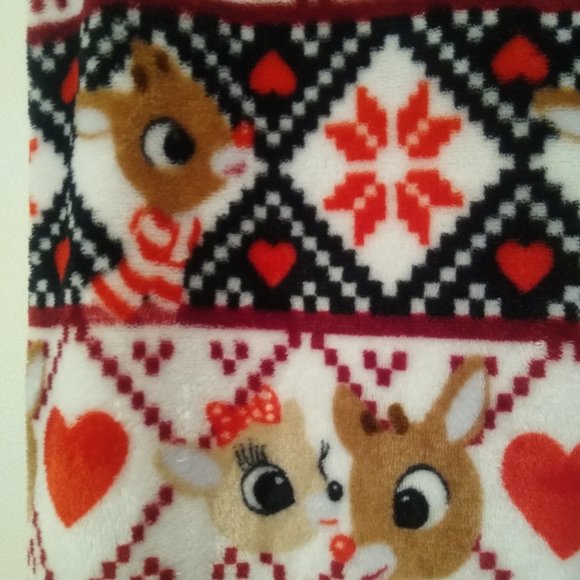 Gently Used Rudolph & Clarice Plush Fleece Lounge Pants (Size XL, 16-18) EUC - Picture 2 of 3